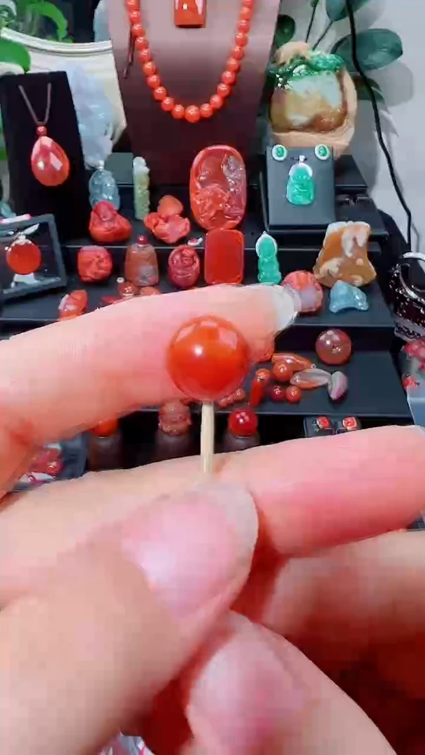 南红玛瑙单珠未镶嵌11.6mm