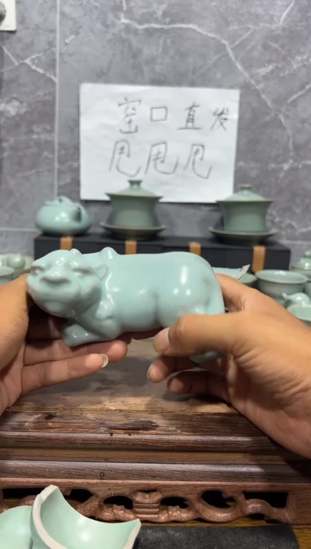 摆件汝州原矿仿古釉汝瓷