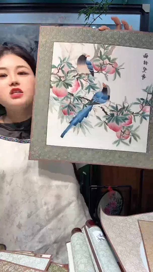 横款 横款非遗苏绣纯手工刺绣装饰画