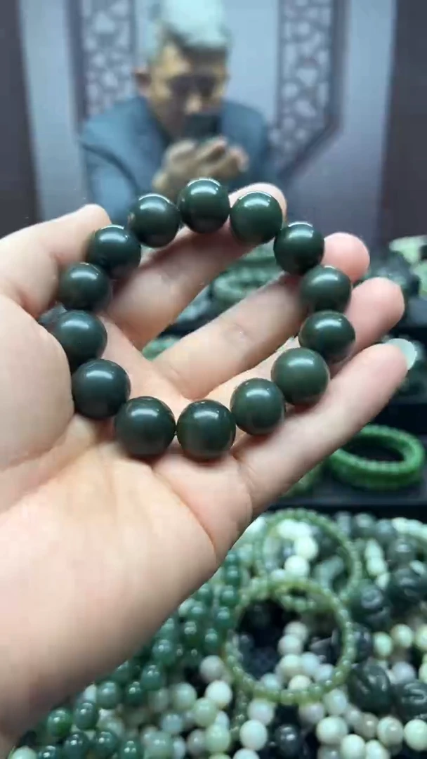 【闪购商品】和田玉手串未镶嵌且末蓝卡16多样性拍一发一