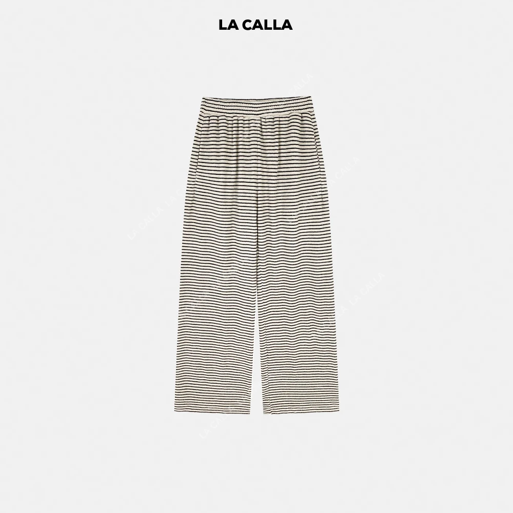 LA CALLA条纹裤日系极简舒适休闲裤L52-1791