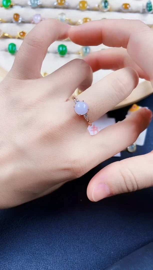 翡翠戒指银S925镶嵌546898