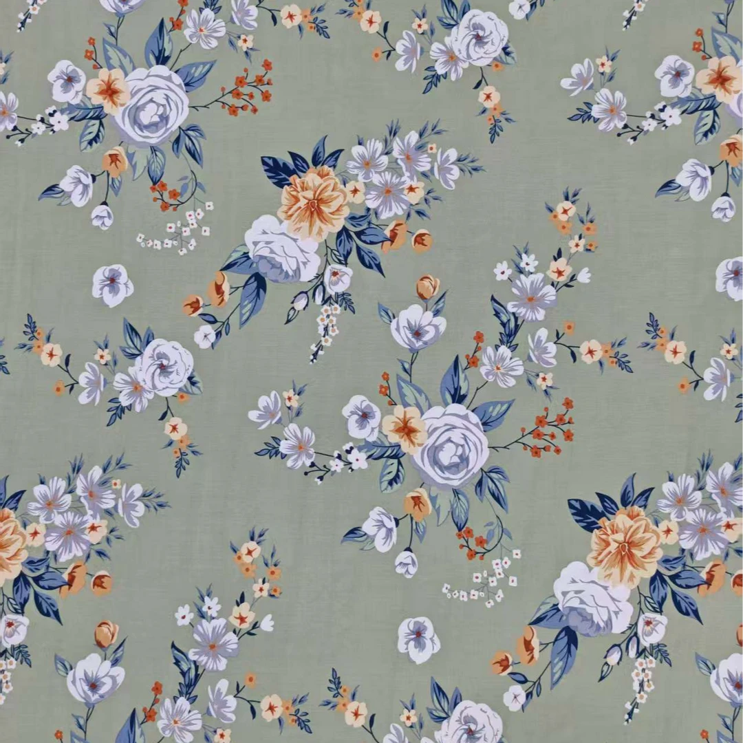 棉绸春野花语面料布料布头（不支持七天无理由退换家用）