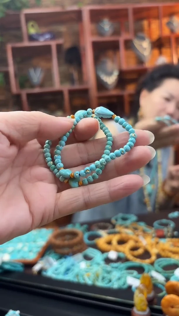 绿松石未镶嵌颈饰多样性发一件设计款