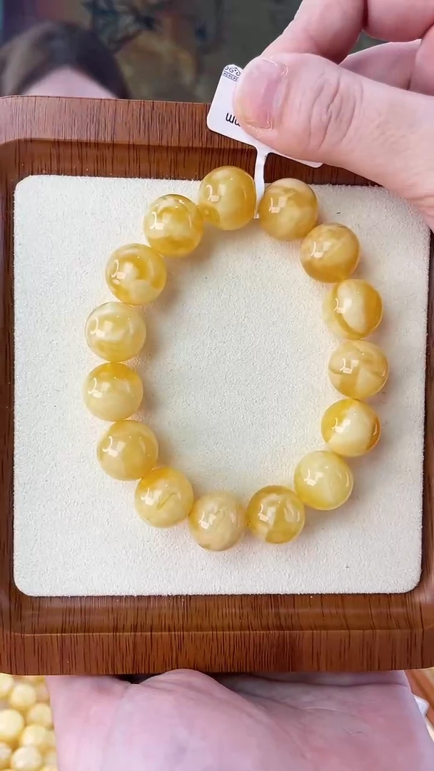 未镶嵌蜜蜡裸石手串