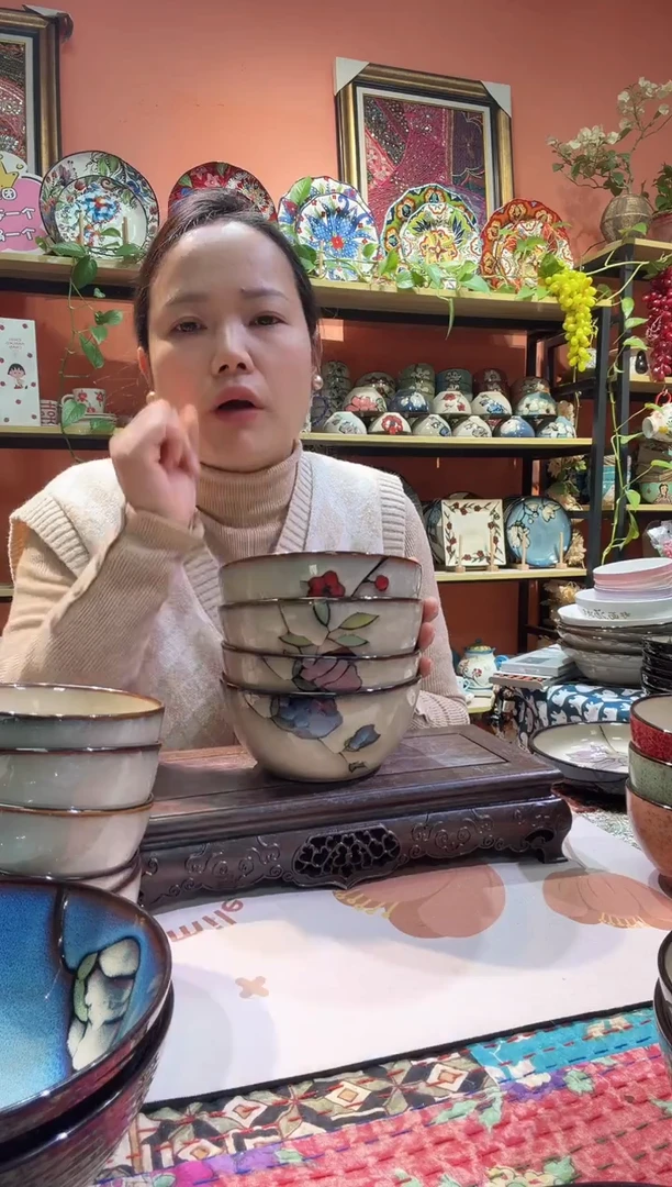 瓷片4个6英寸面碗福利