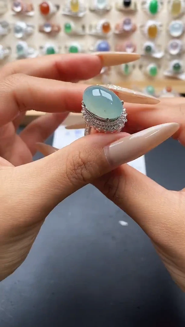 未镶嵌戒指翡翠缅甸天然A货翡翠1 9-10