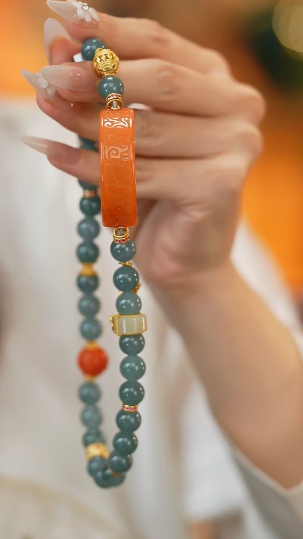 银S925镶嵌手链翡翠新款