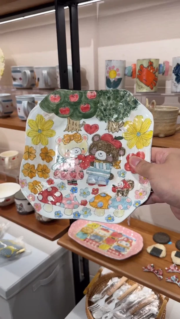 陶日本陶艺手作作家器物山口麻子盘子
