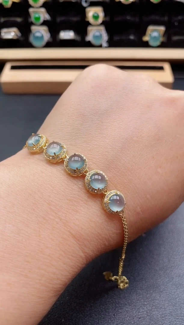 银S925镶嵌戒指翡翠1