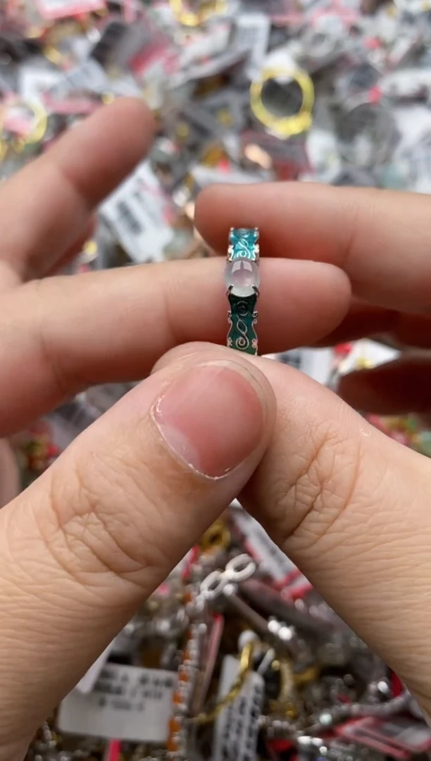 【闪购商品】翡翠戒指银S925镶嵌44444---9