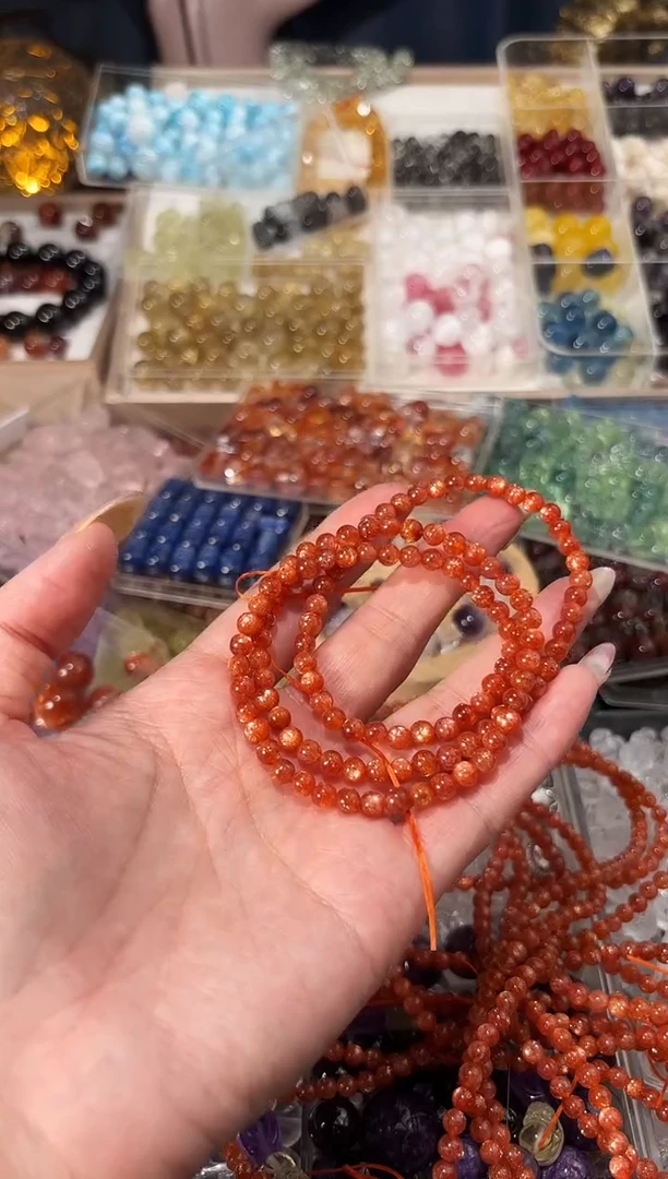 【闪购商品】水晶手串未镶嵌金太阳卡5三圈拍6