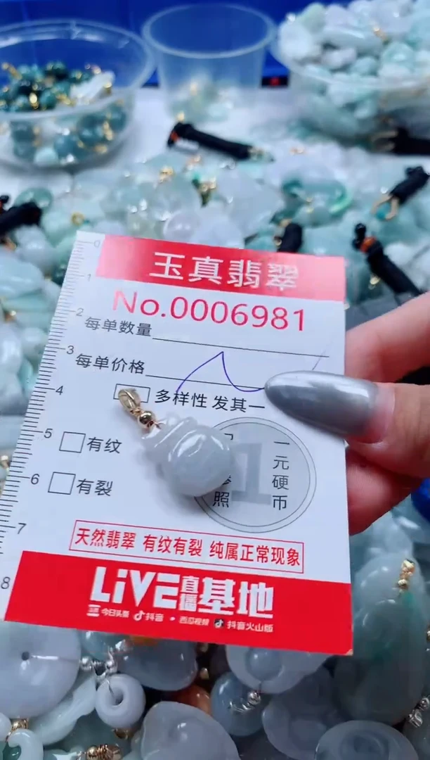 吊坠(不含链)未镶嵌翡翠6981