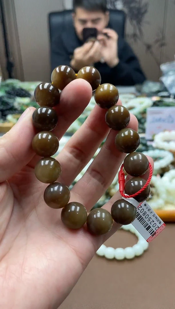 未镶嵌手串和田玉新疆且末金山糖14