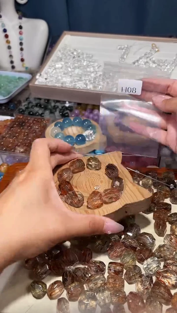 未镶嵌手串水晶G****kH08黑金超随型手串拍5