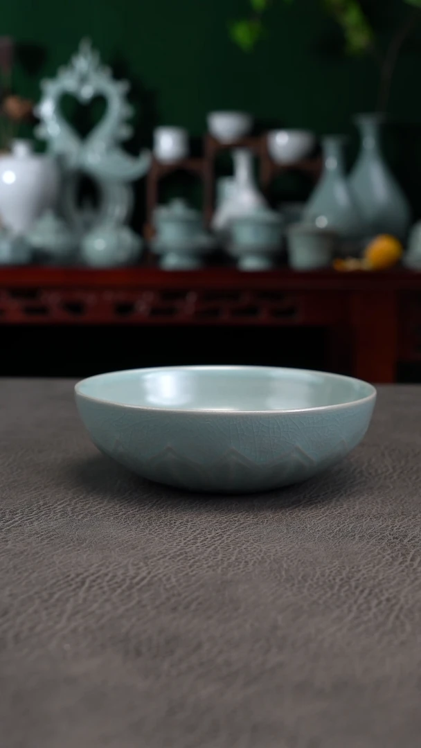 扫地僧48号暗刻莲瓣洗14.9微瑕简包-二