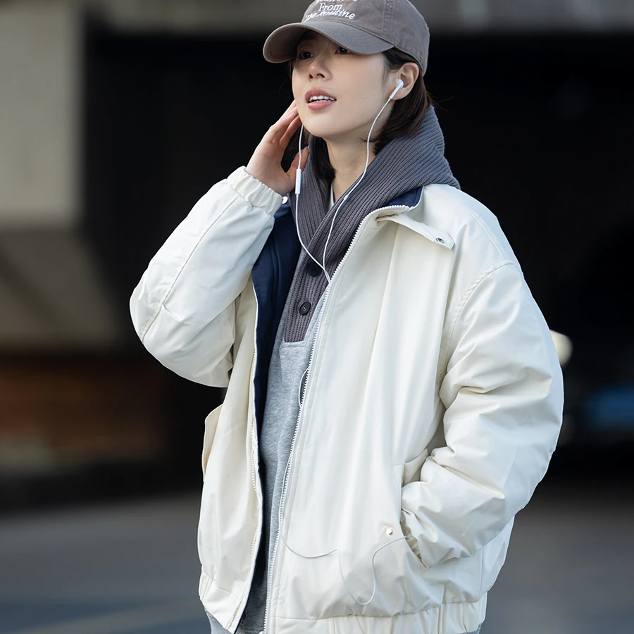 防风工装加厚棉服保暖冬季收口袖宽松型常规秋冬棉衣