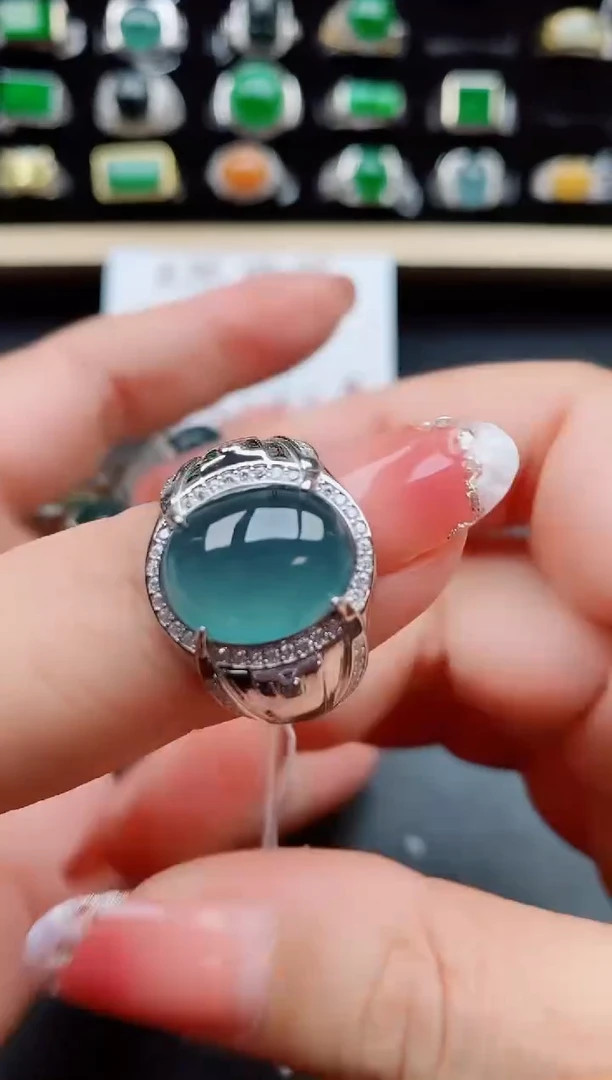 【闪购商品】翡翠戒指银S925镶嵌365653