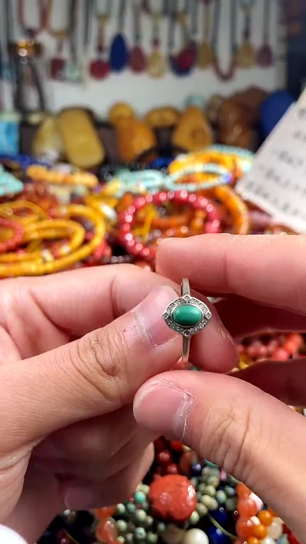 【闪购商品】翡翠戒指银S925镶嵌(一物一件)135255