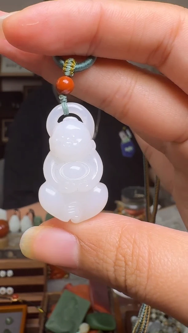 和田玉未镶嵌挂件2495