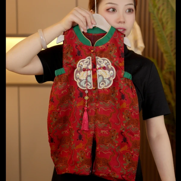 【周岁礼】幂姐原创夏季新中式儿童薄款连体外穿服渔夫裤MJX257228