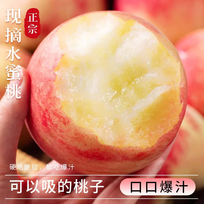 正宗江苏水蜜桃脆软两吃新鲜采摘产地直发特大果9颗装