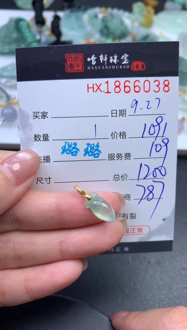 未镶嵌挂件翡翠哈轩 挂件1