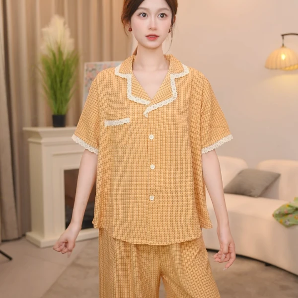 板栗小姐【橘洛】2025年新款女夏季甜美风高级家居服可外穿