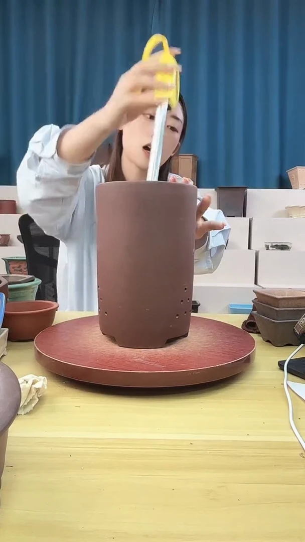 紫砂花盆花盆浅草紫砂花盆