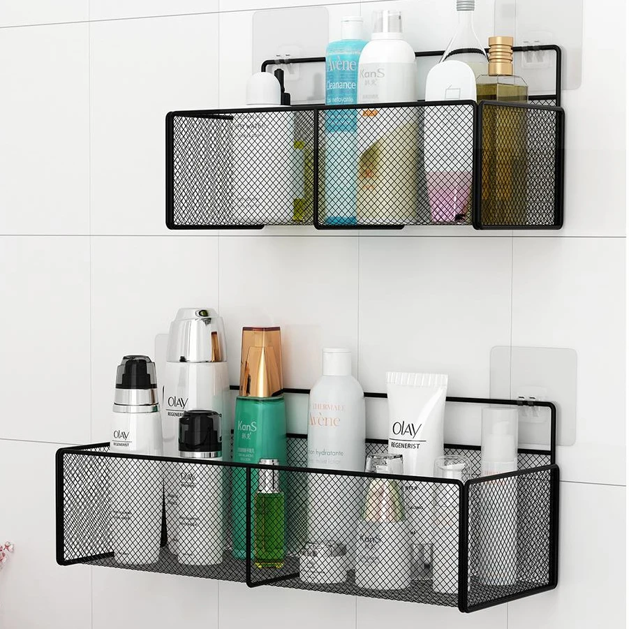 浴室卫生间置物架墙上墙壁挂架免打孔洗手间壁挂马桶厕所收纳厨房