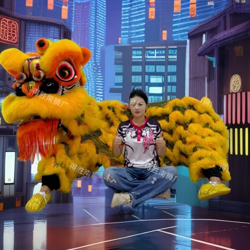 得胜南狮厂新款包邮热卖高档大圣小三号醒狮头南狮道具全套裤子