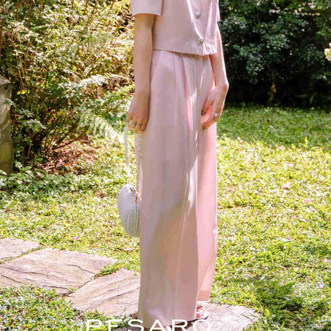 PESARO【星线好物】春季休闲感简约设计感直身休闲裤