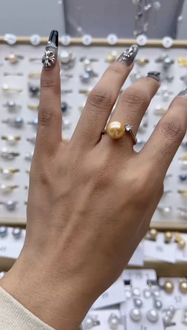 【闪购商品】淡水珍珠戒指合金19