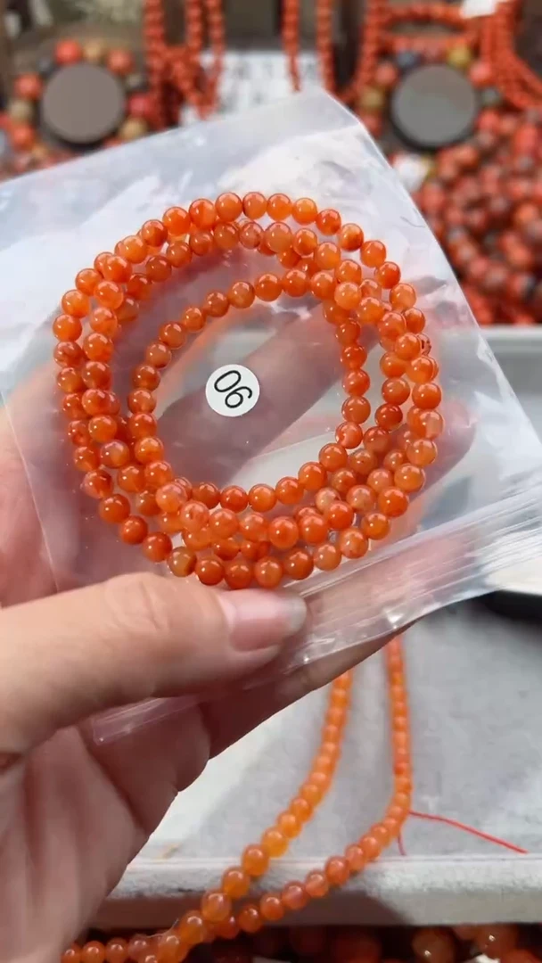 南红玛瑙未镶嵌手串5+
