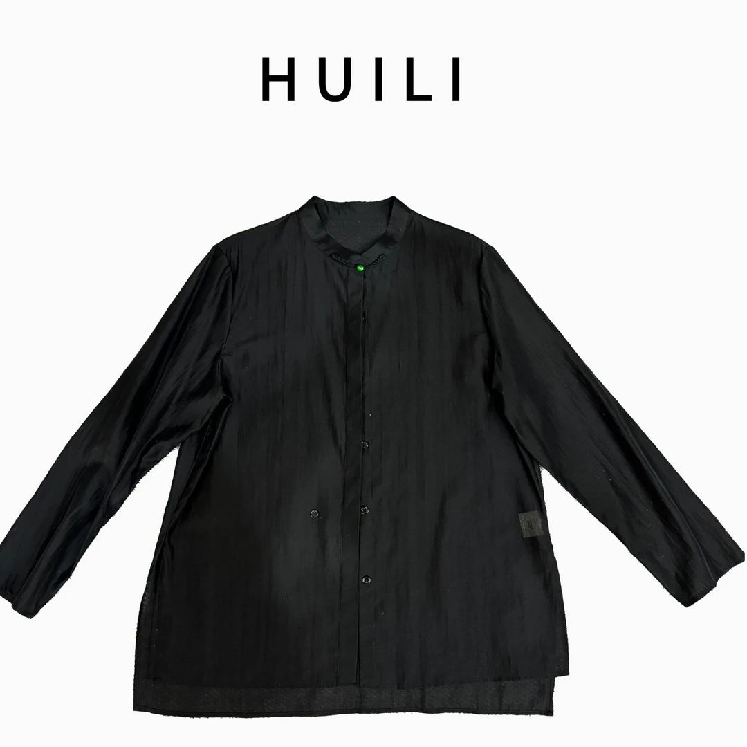 慧丽【春 晓】轻奢风原创新中式时尚休闲女士轻柔盘扣长袖衬衫 100