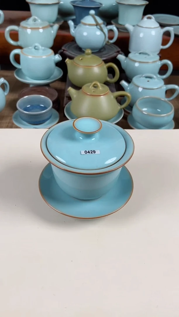 【闪购商品】其他429号瑕谢朝伟元宝盖碗纯手拉手签