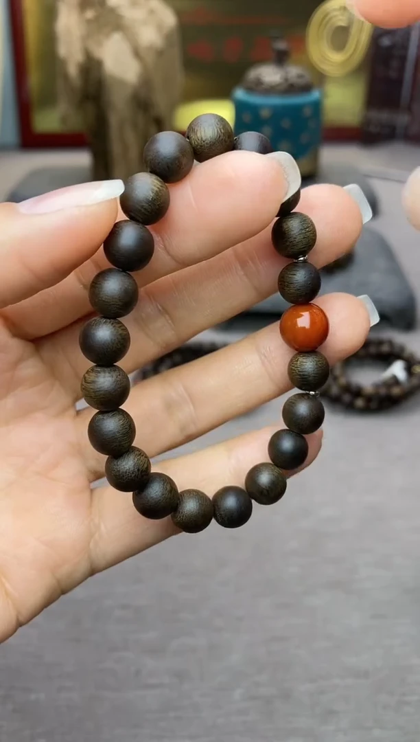 【闪购商品】沉香手串单圈越南芽庄白棋楠0.8 沉水