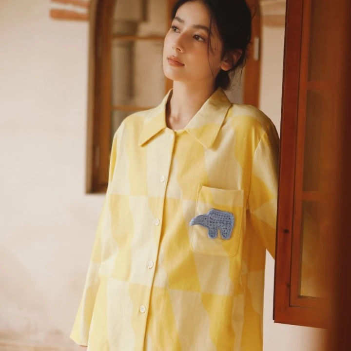 长袖长裤 童话条纹黑豹 25新款 双层纱布 福利睡衣家居服