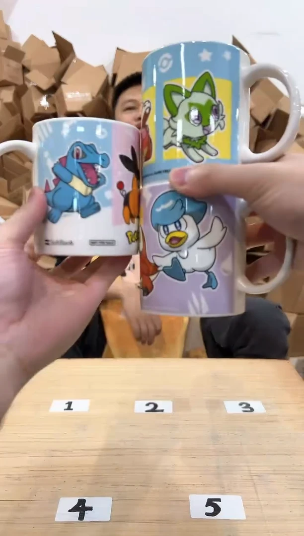 瓷片宝可梦合集马克杯3件套