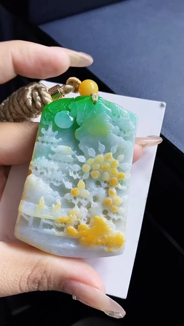颈饰未镶嵌翡翠翡翠A货