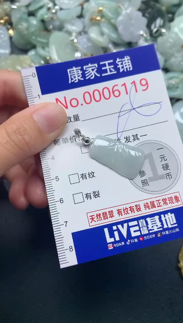 吊坠(不含链)未镶嵌翡翠6119