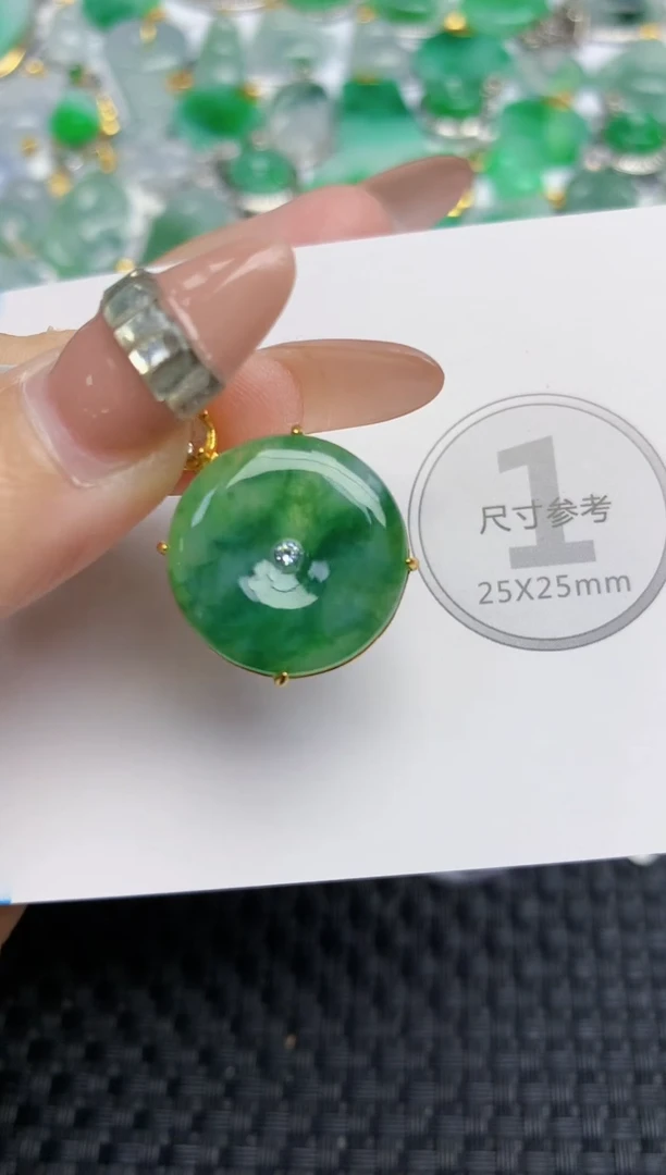 颈饰未镶嵌翡翠天然缅甸A货翡翠百元以上9元证书费自理