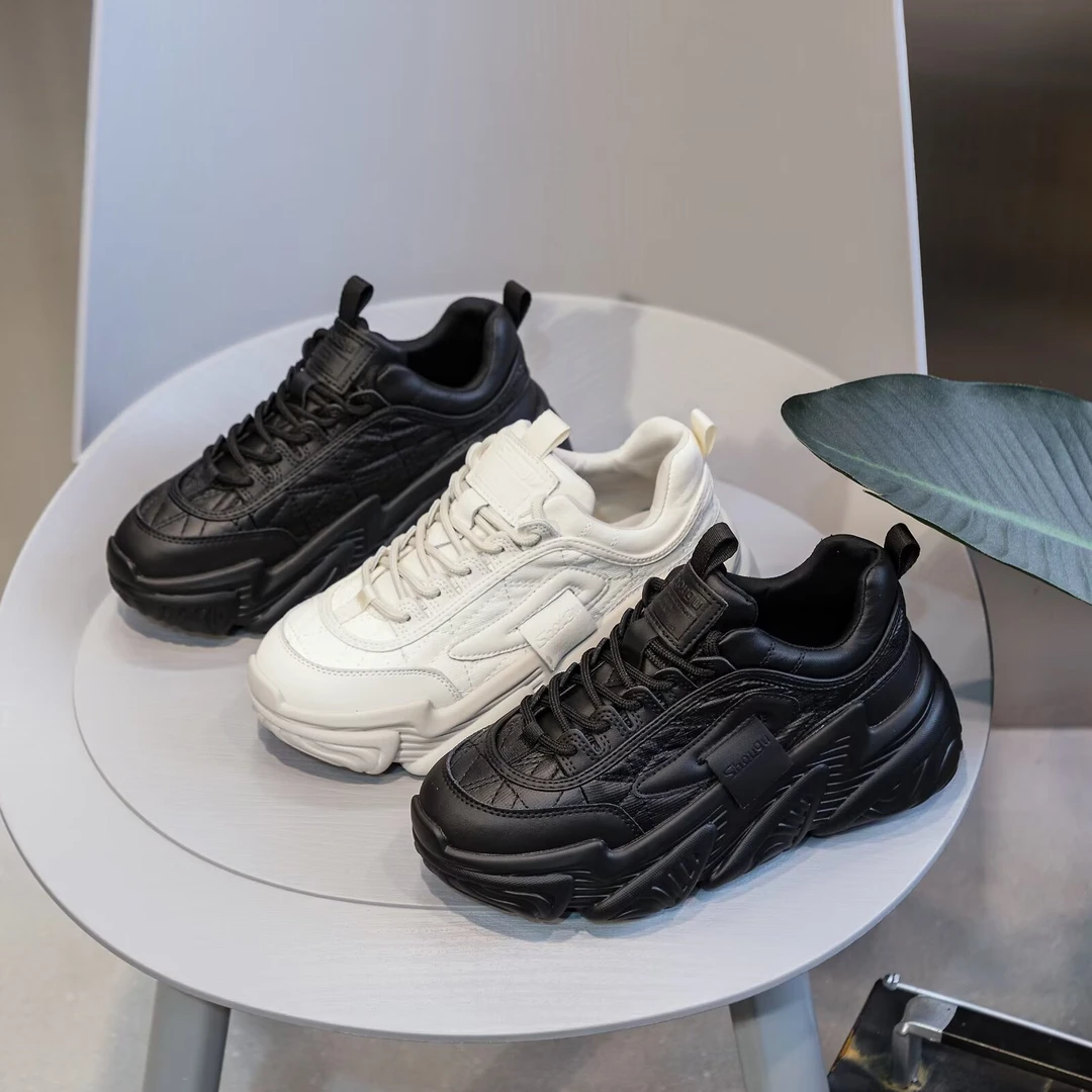 正品厚底老爹鞋女2025新款时尚百搭软底舒适休闲运动鞋788-1