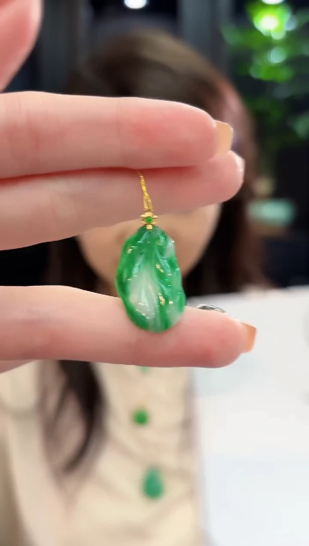 吊坠(不含链)18K金镶嵌翡翠 缅甸A货/支持复检/一件