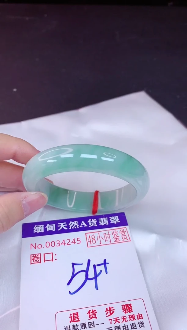 未镶嵌手镯翡翠54（48小时鉴赏期 ）