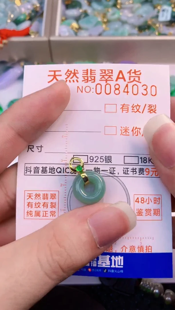 翡翠未镶嵌吊坠(不含链)           1