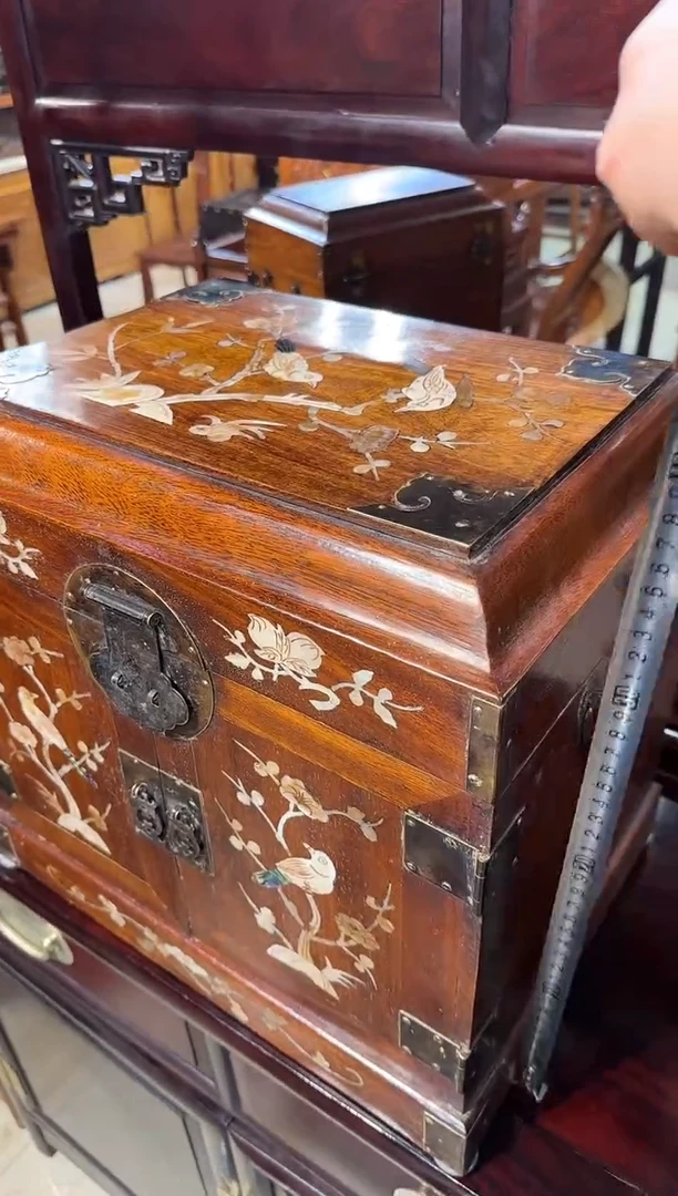 【闪购商品】木木艺黄花梨镶嵌花鸟大官箱1680.88888