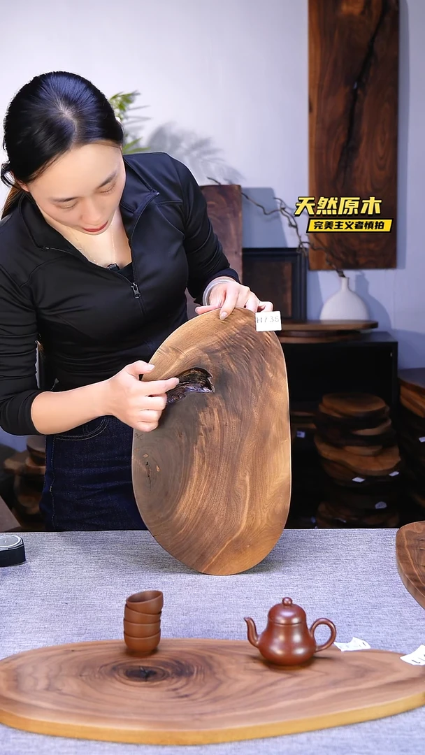 木北美黑胡桃原木.干裂疤结不属于商品质量问题完美主义者慎拍