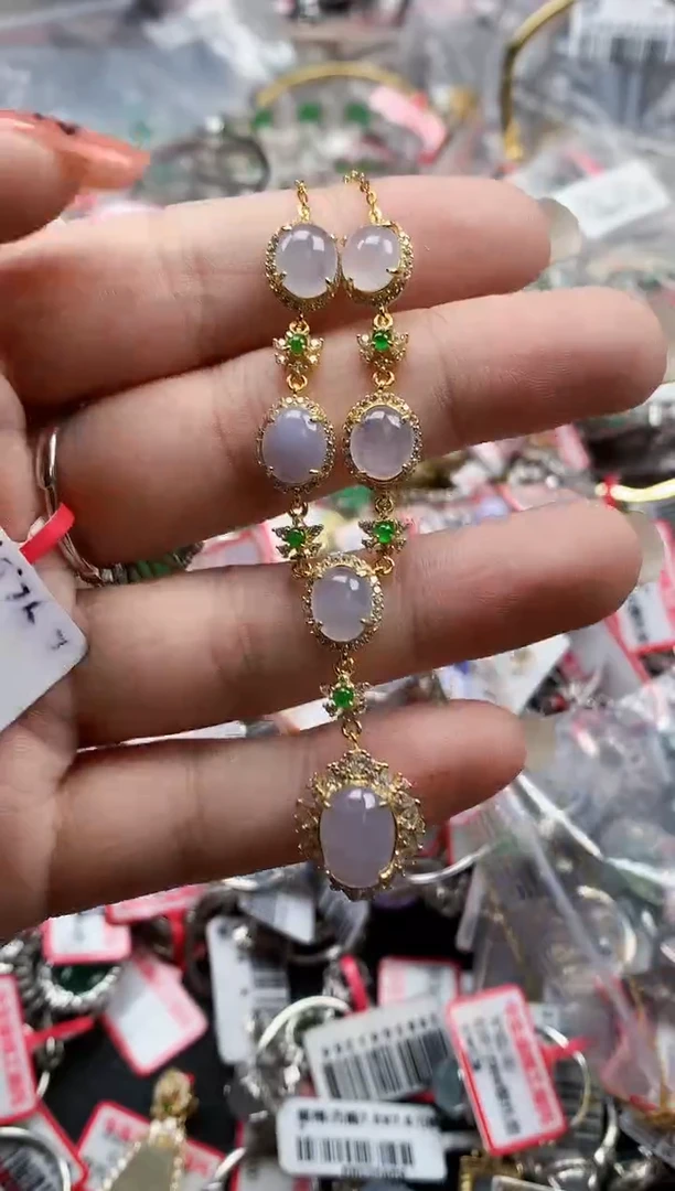 银S925镶嵌戒指翡翠天然A货缅甸翡翠
