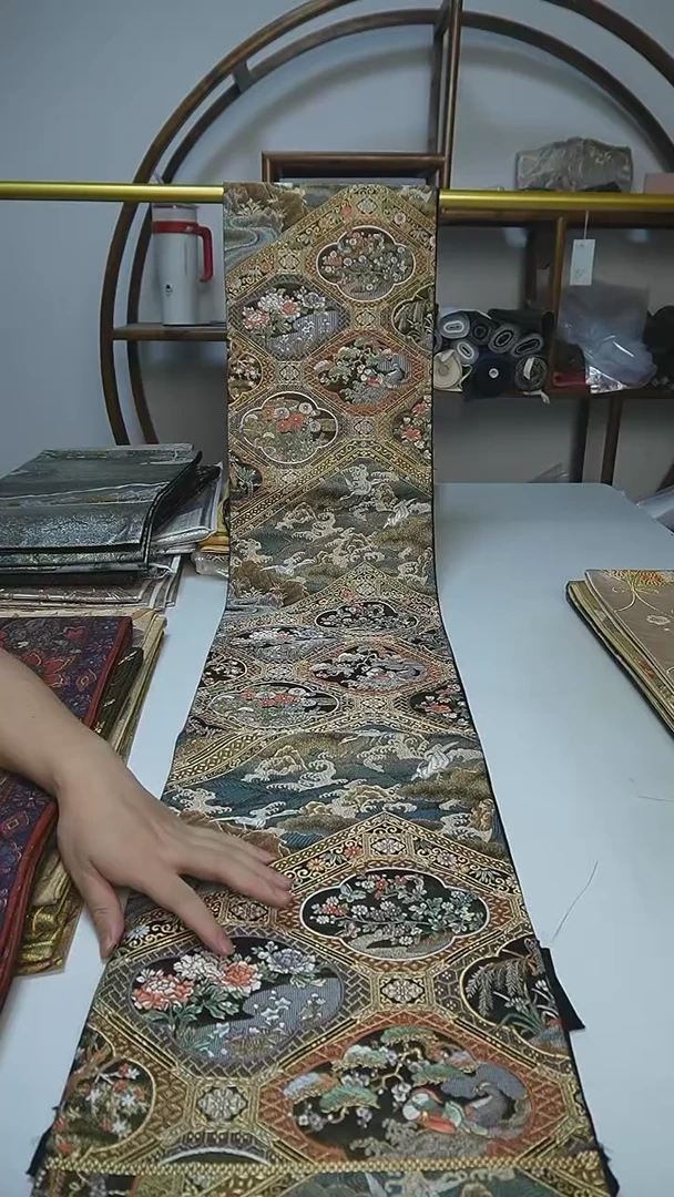 织绣七*鹿西阵织六通琳派